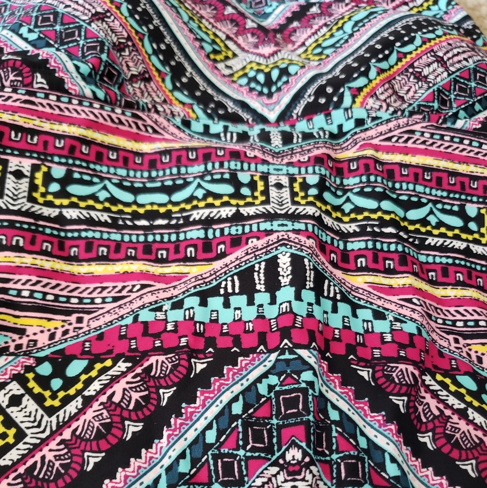 Multi Colored Patterned Bathing Suit - Picture 3 of 4